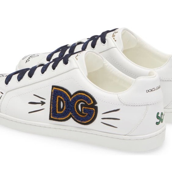 Dolce & Gabbana White and Black Sneakers - Picture 4 of 7